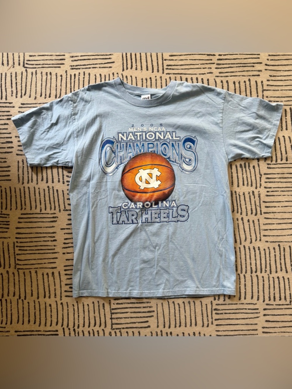 2005 UNC Tar Heels National Champions blue T-shirt
